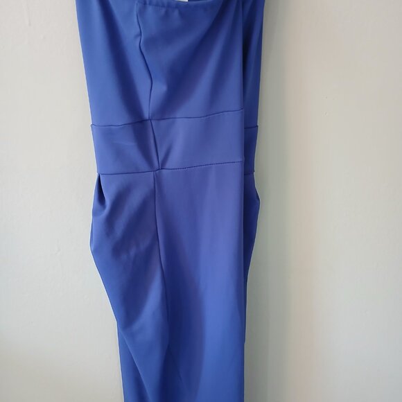 Leith Women's Dress Size Small Blue Cross Strapped Royal Blue Mini Spandex Nylon - Picture 9 of 16